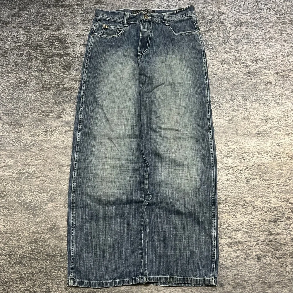 Vintage Southpole Jeans Mens 32x33 Blue Baggy Wide Leg Grunge Skater Y2K 2000s